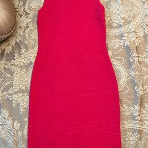 St John Knit Dress, Red , Size 4